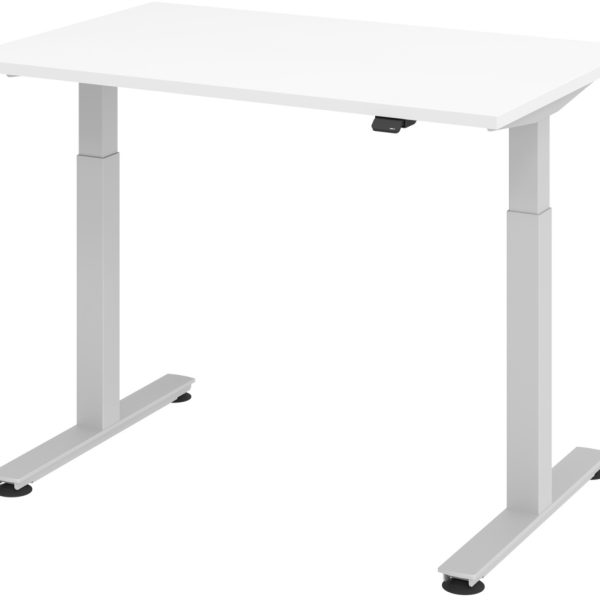APOLLO Bürotisch ONE 140x67cm VXMST614/W/S weiss/silber, elektrisch