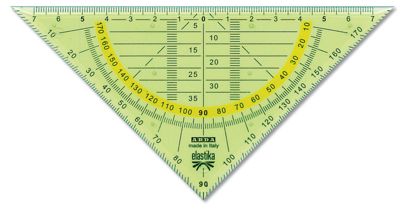 ARDA-ELGEO300-8003438016140 ARDA Geodreieck Elastika 45° 16cm ELGEO300 Hellgrün transparent – Hochwertig & günstig bei ShopDeca