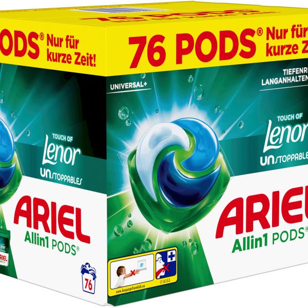 ARIEL Wäsche-Pods Allin1 972035 Touch of Unstoppables 76 Pods
