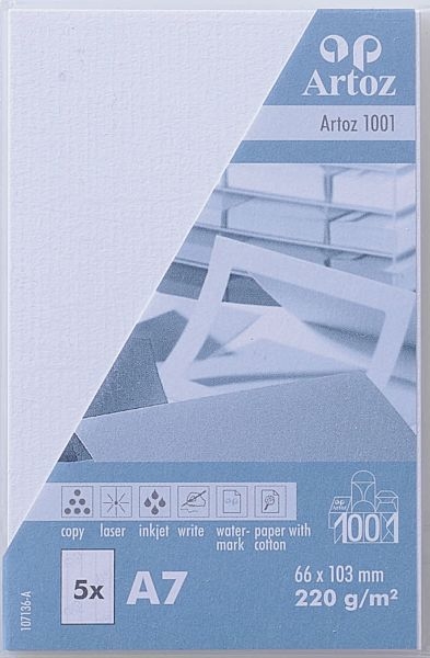 ASCII ARTOZ Visitenkarten 1001 A7 107136142 220g, blütenweiss 5 Blatt – Hochwertig & günstig bei ShopDeca