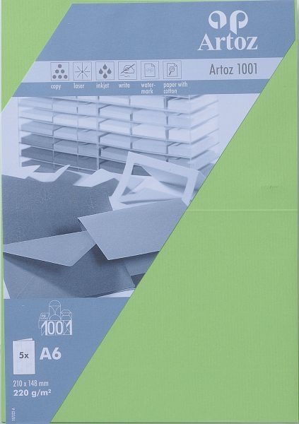 ASCII ARTOZ Karten 1001 A6 107322263 220g, birkengrün 5 Blatt – Hochwertig & günstig bei ShopDeca