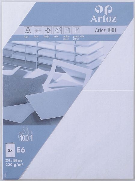 ASCII ARTOZ Karten 1001 E6 107372262 220g, blütenweiss 5 Blatt – Hochwertig & günstig bei ShopDeca