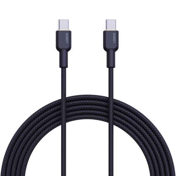 AUKEY Cable USB-C-to-C KevlarCore CB-NCC1 BK Nylon Braided,1.0m,60W, Bl.