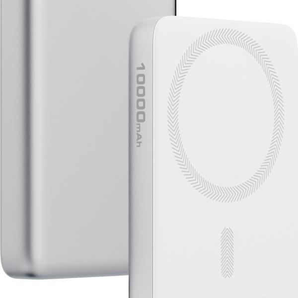 AUKEY MagFusion Slim 10000mAh PB-MS08 SW Powerbank Qi2 Wireless,White