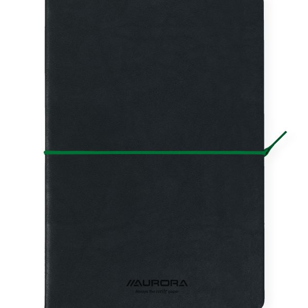 AURORA Notizbuch Softcover A5 2396TESG schwarz/grün, liniert 192 S.
