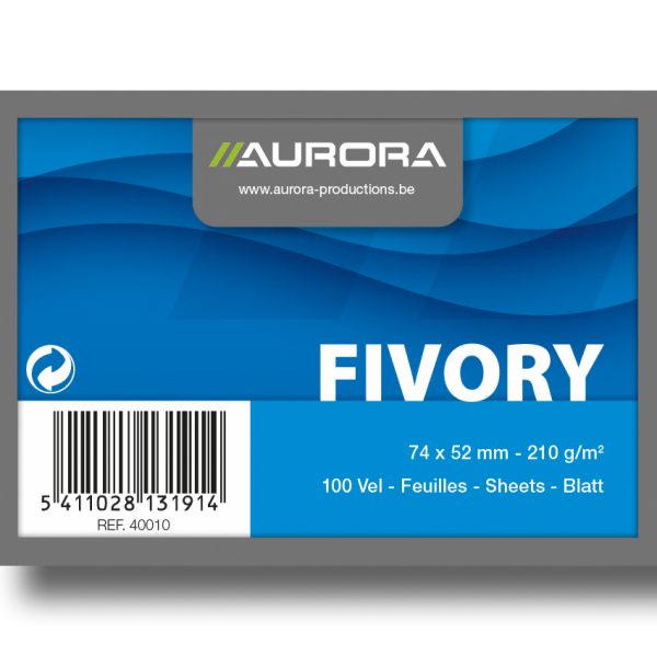 AURORA Karteikarten blanko A8 40010 weiss 100 Stück