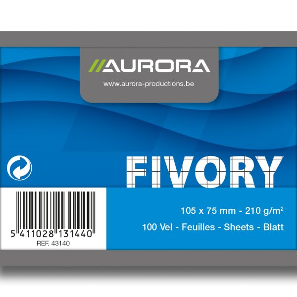 AURORA Karteikarten kariert A7 43140 weiss 100 Stück