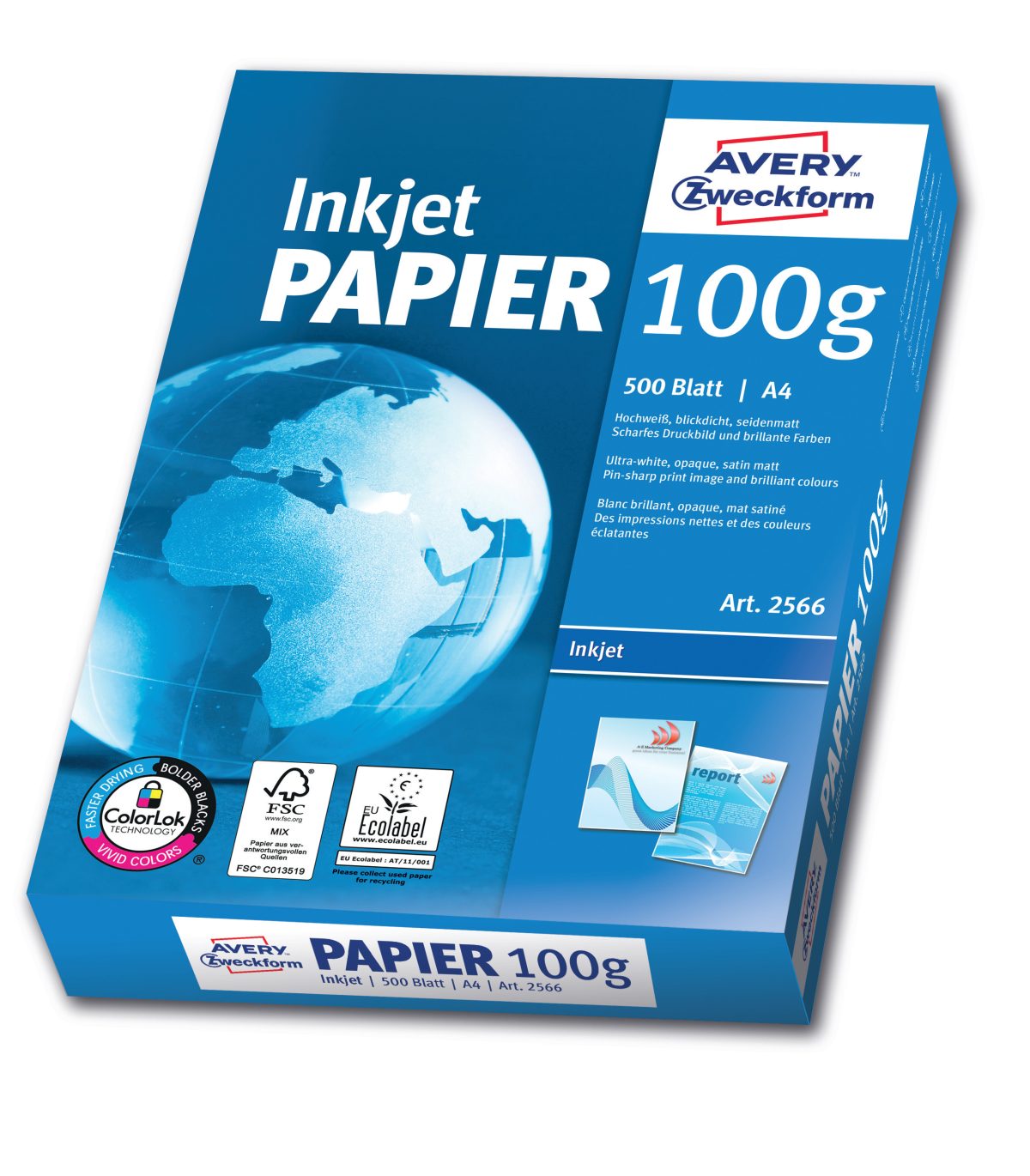 AVERY ZWECKFORM InkJet-Papier A4 2566 100g, weiss 500 Blatt – Hochwertig & günstig bei ShopDeca