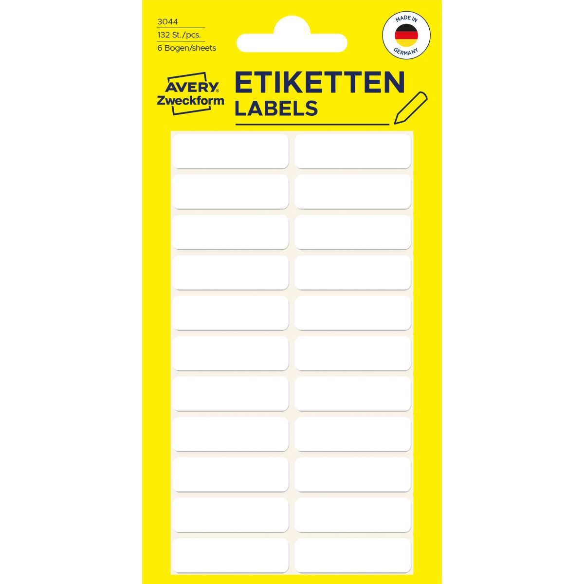 AVERY-ZWECKFORM-3044-4004182030448 AVERY ZWECKFORM Etiketten 32×10mm 3044 weiss 120 Stück – Hochwertig & günstig bei ShopDeca