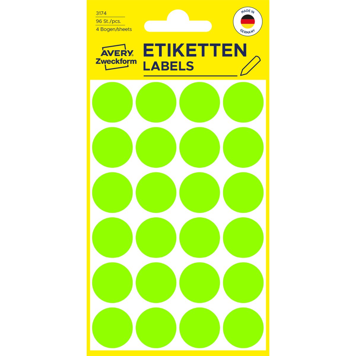 AVERY ZWECKFORM Markierungspunkte 18mm 3174 grün 96 Stück – Hochwertig & günstig bei ShopDeca