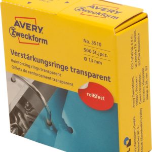 AVERY ZWECKFORM Verstärkungsringe 13mm transp. 3510 500 Stück