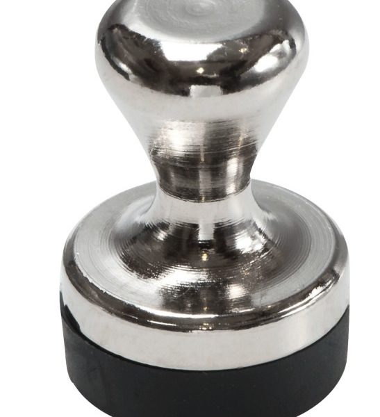 BEREC Griffmagnet Metall 12mm GM14S.56 Gummikappe, vernickelt 2 Stück