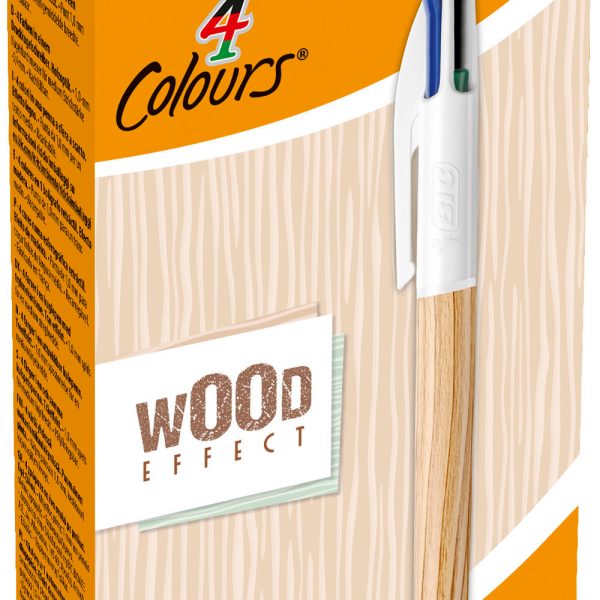BIC Kugelschreiber 4 Colours 0.4mm 508964 Wood Natural