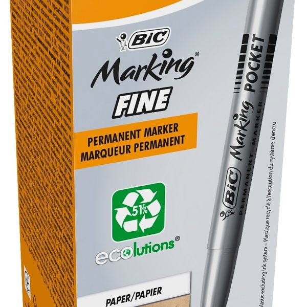 BIC Permanent Marker ecolutions 8209022 schwarz 12 Stück
