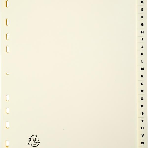 BIELLA Kartonregister A4 1126E elfenbein A-Z 26-teilig