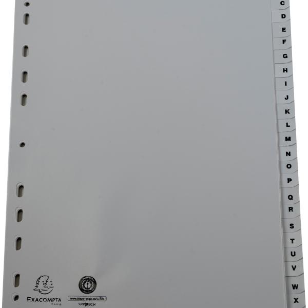 BIELLA Register PP A4 1726E grau A-Z 26-teilig