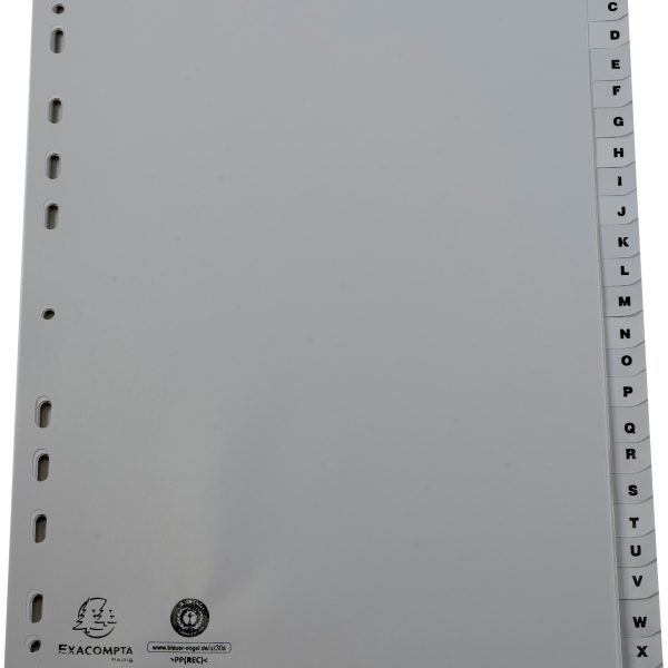 BIELLA Register PP A4 1726E grau A-Z 26-teilig