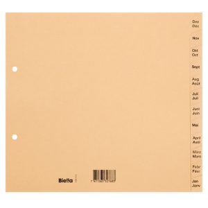 BIELLA Kartonregister A4 19441300U braun Dez-Jan DE/FR