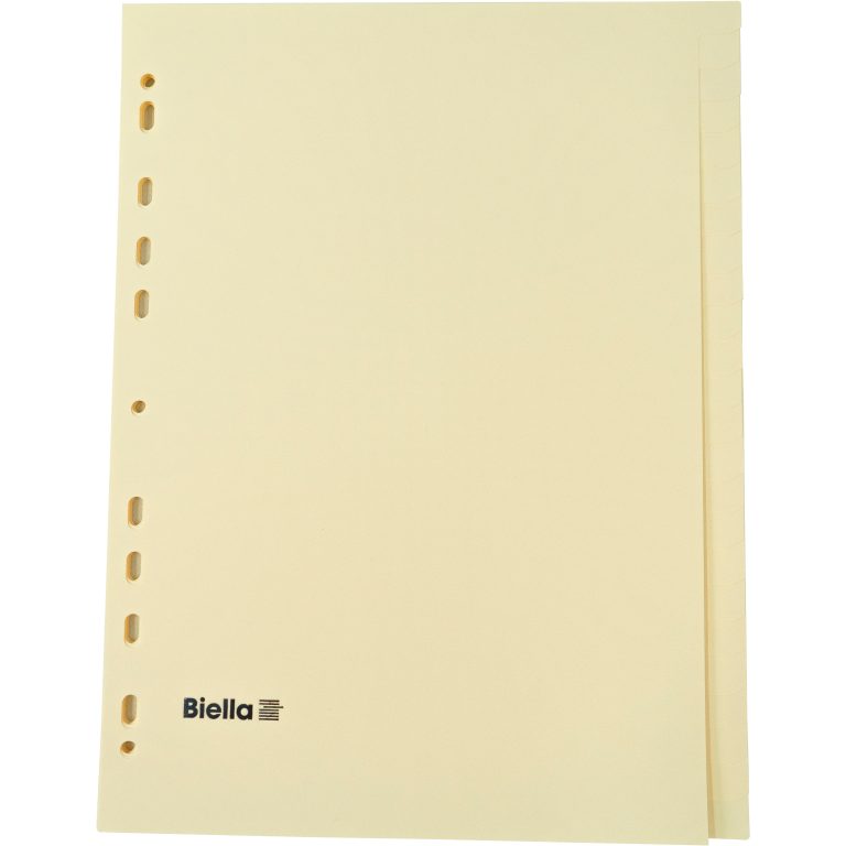 BIELLA Kartonregister A4 19542400U gelb 24-teilig