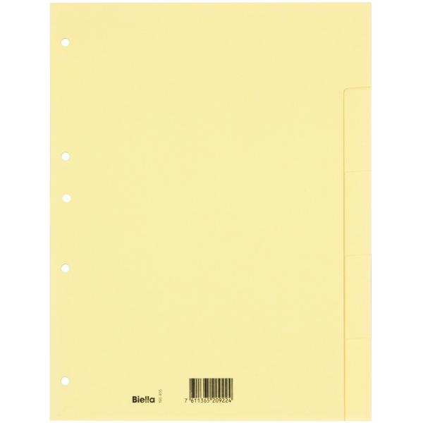 BIELLA Kartonregister A4 19640500U gelb 5-teilig