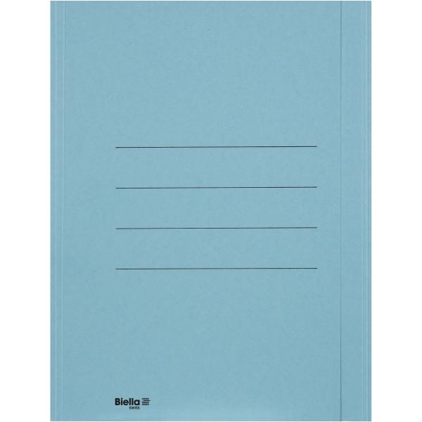 BIELLA Einlagemappe m. Klappe A4 25040105U blau 240g/m2 50 Stück
