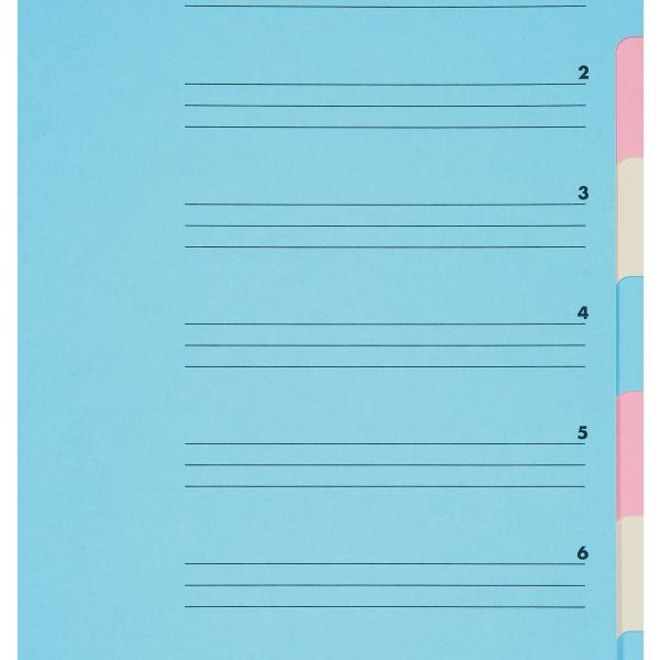 BIELLA Fächermappe A4 32640700U Karton, farbig 7 Fächer