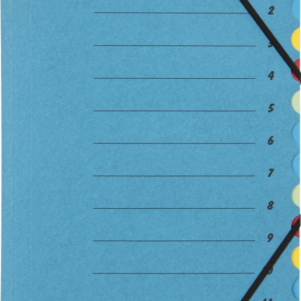 BIELLA Fächermappe A4 32841205U blau 12-teilig
