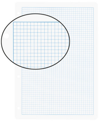 BIELLA Einlageblätter A4 45144400U weiss,kar. 4mm,4-Loch 100Bl.