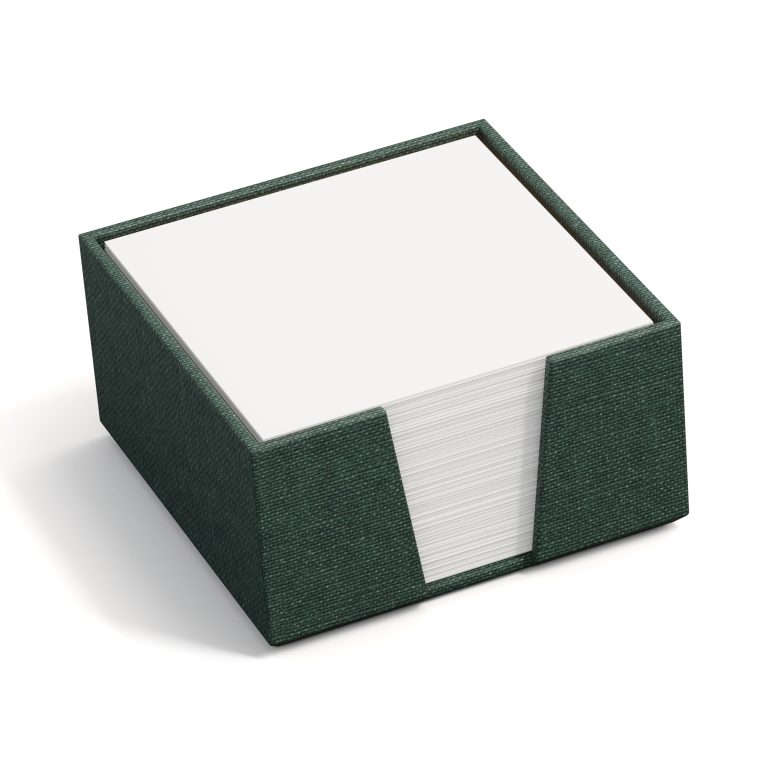 BIGSO BOX OF SWEDEN Zettelkasten James 110x110mm 2711C5901 Leinen, dunkelgrün