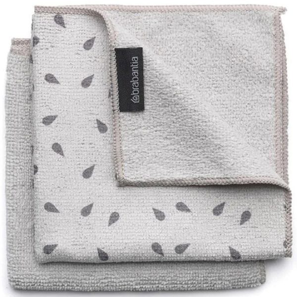 BRABANTIA Mikrofaser-Reinigungstuch 117688 light 2 Stück