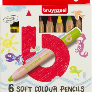 BRUYNZEEL Farbstiftset Kids dick 60119006 6 Farben