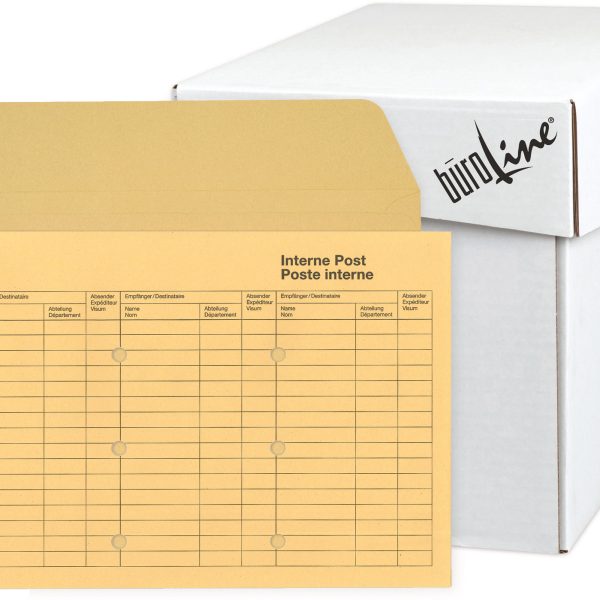 BÜROLINE Interne Post D/F C4 105375 braun 120g 250 Stück