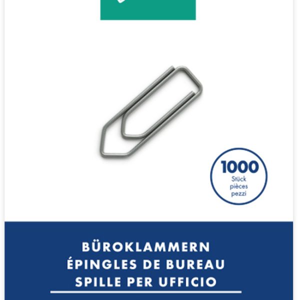 BÜROLINE Büroklammern Gr.4 110114 vernickelt, 32mm 1000 Stück