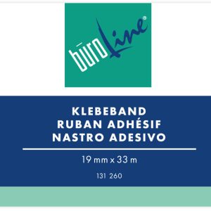 BÜROLINE Klebeband 19mmx33m 131260 transparent, reissfest 5 Stück