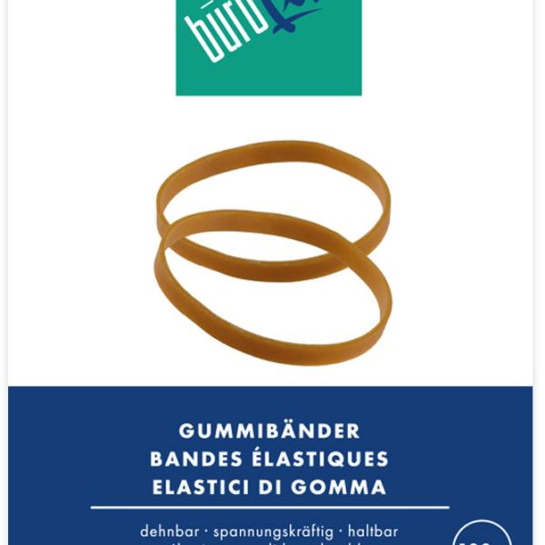 BÜROLINE Gummibänder 50x3mm 155230 braun, ø 30mm 100g