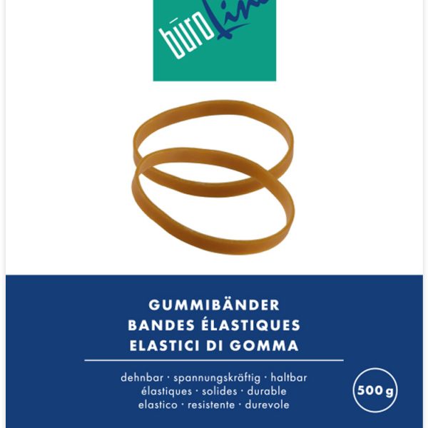 BÜROLINE Gummibänder 30x1,3mm 155410 braun, ø 20mm 500g