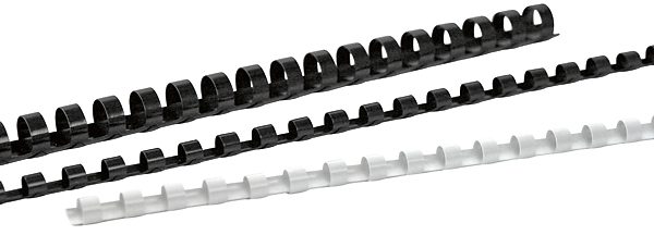 BÜROLINE Plastikbinderücken 6mm A4 351360 weiss 100 Stück