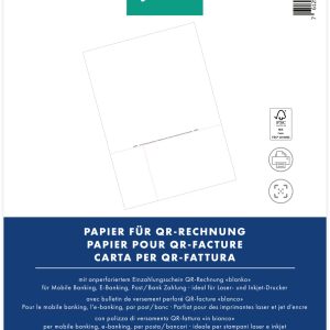 BÜROLINE Einzahlungsschein QR-Code A4 389862 90g, perforiert/blanko 500 Stk