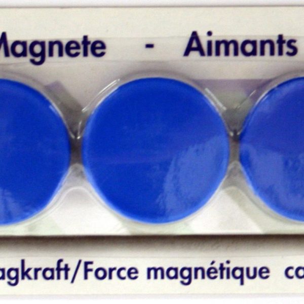 BÜROLINE Magnet 37 mm 392632 blau 4 Stück