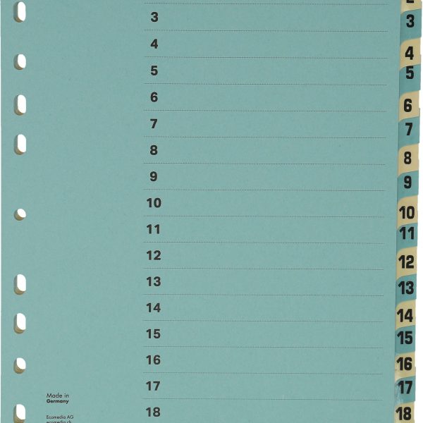 BÜROLINE Kartonregister A4 40552 blau/beige 1-20