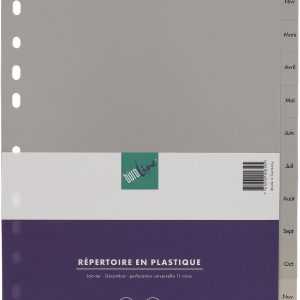 BÜROLINE Register PP A4 40953 grau Jan-Dec FR