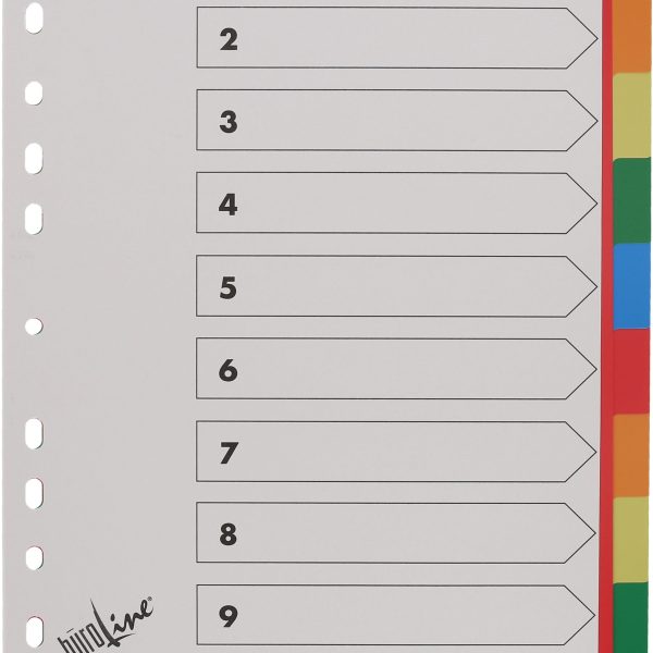 BÜROLINE Register PP A4 40983 bunt 10-teilig