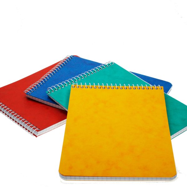 BÜROLINE Spiralheft ass. 10,1×7,6cm 540200 kariert,4mm, 80g 48 Blatt