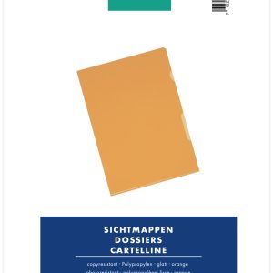BÜROLINE Sichtmappen A4 620067 orange 10 Stück