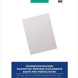 BÜROLINE Zeigetaschen PVC 140 my A4 620211 transparent, glatt 10 Stück