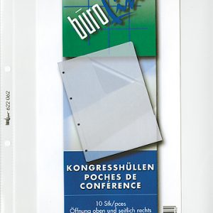 BÜROLINE Kongresshüllen PP A4 622063 transparent, glatt 10 Stück