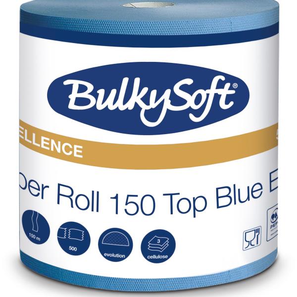 BULKYSOFT Putztuchrolle 3-lagig 26x30cm 26259 blau 2 Rollen