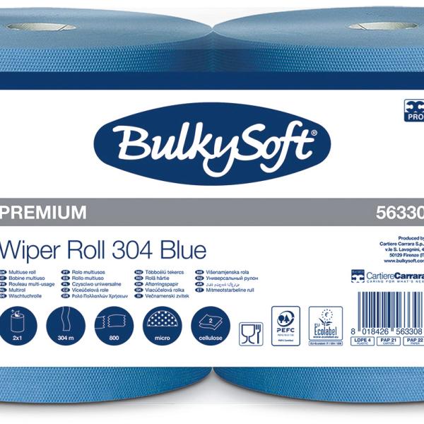 BULKYSOFT Putztuchrolle 3-lagig 26x38cm 26262 blau 2 Rollen