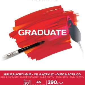 CANSON Graduate Öl und Acryl A5 400110379 20 Blatt, weiss, 290g