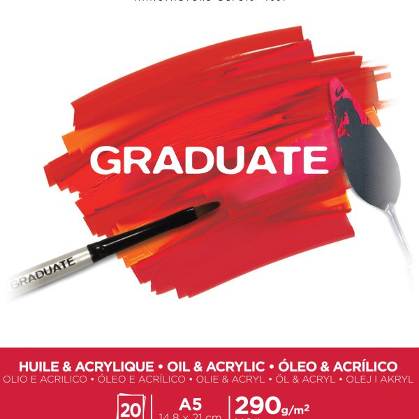 CANSON Graduate Öl und Acryl A5 400110379 20 Blatt, weiss, 290g